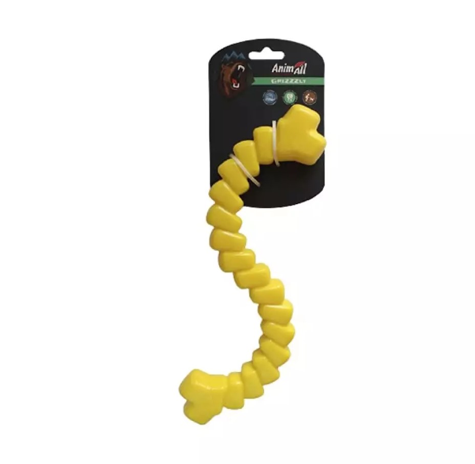 Іграшка-шнур для собак AnimAll AGrizZzly, жовтий - 1