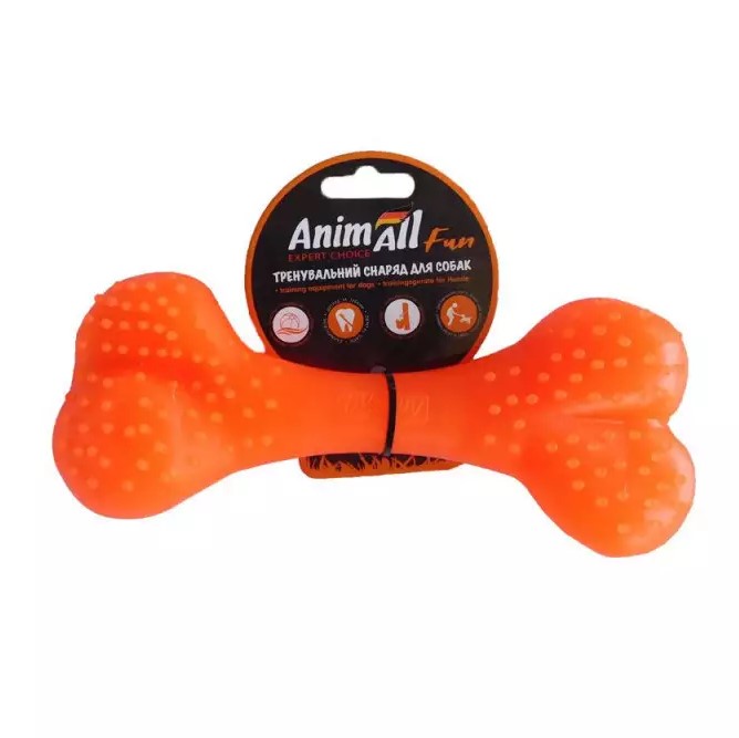 Іграшка для собак AnimAll Fun кістка, помаранчева - 1