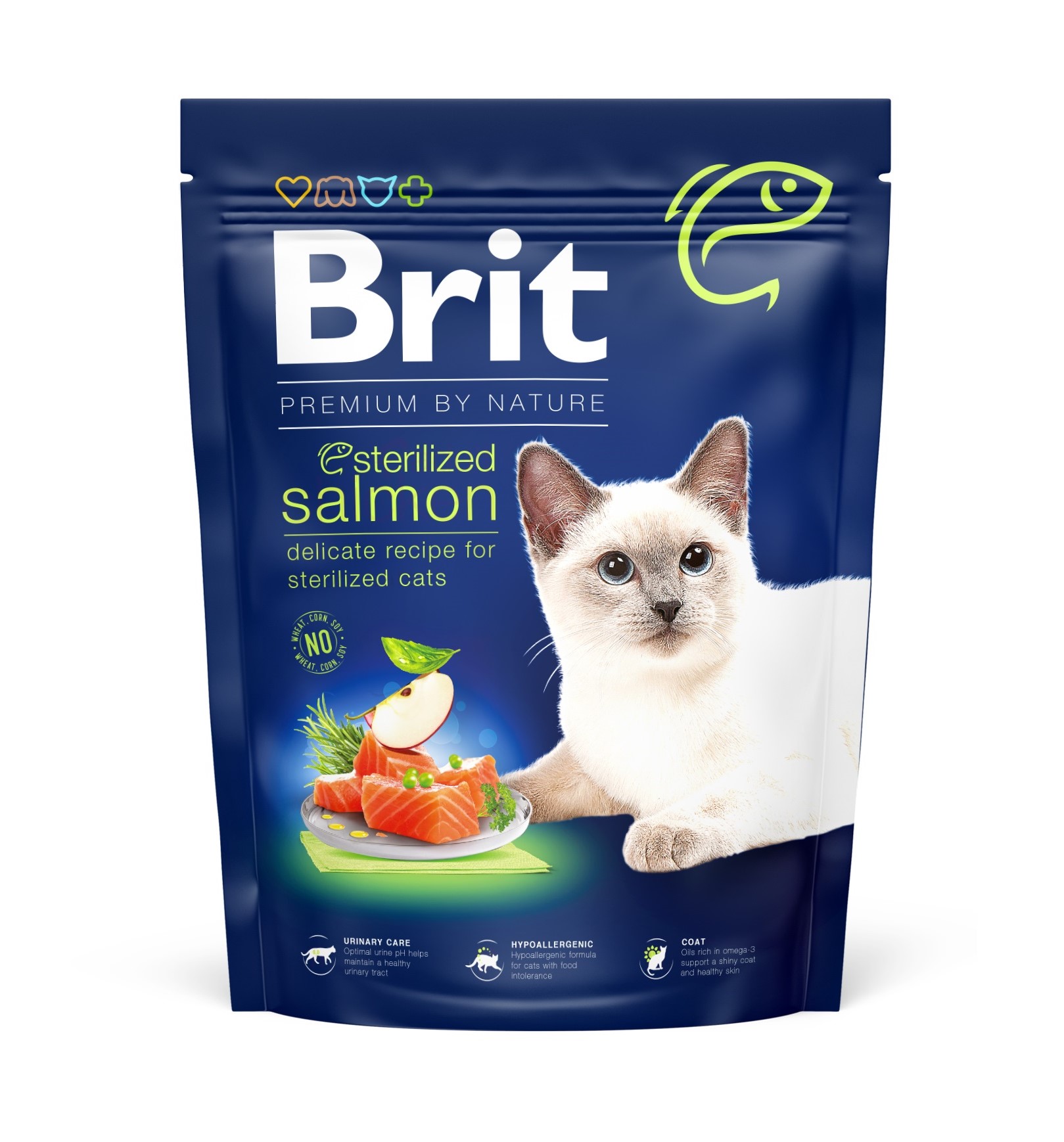 Сухий корм для котів Brit Premium by Nature Cat Sterilized  Salmon - 1