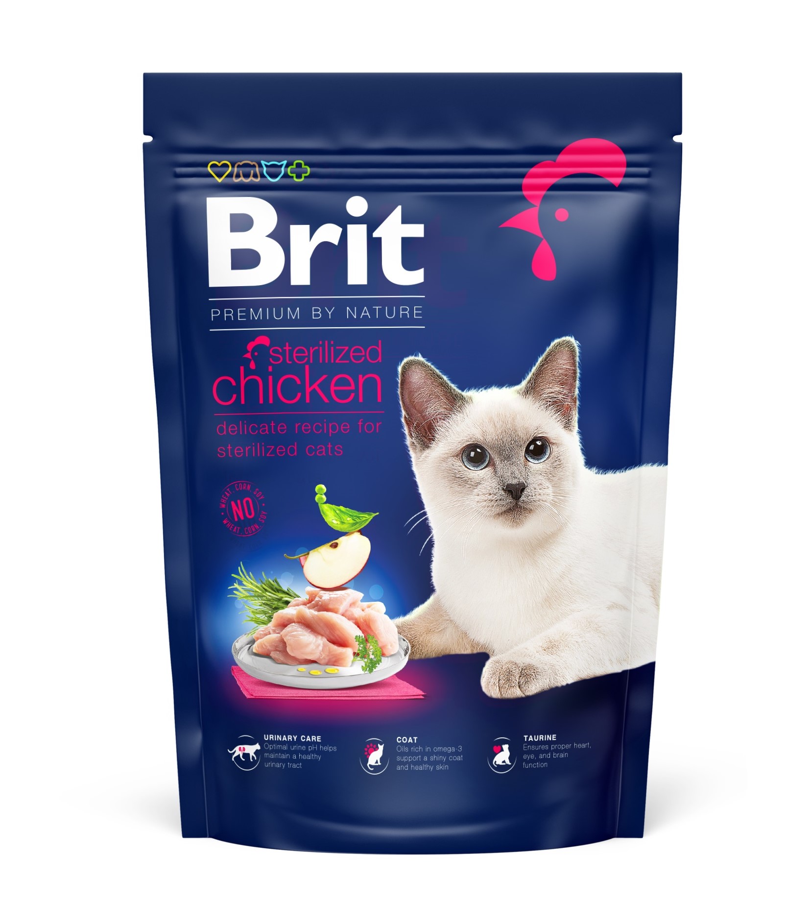 Сухий корм для котів Brit Premium by Nature Cat Sterilized Chicken - 1