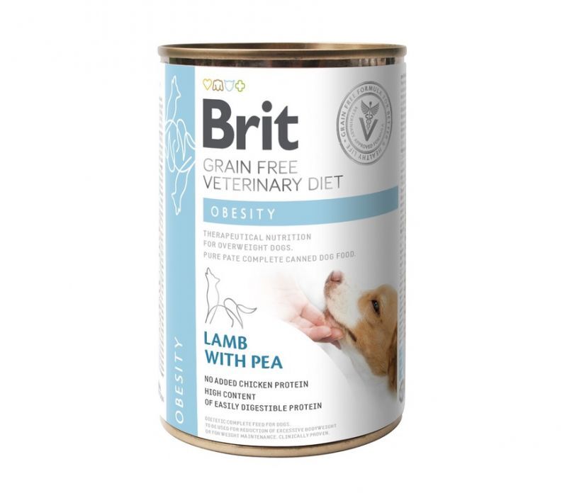Лікувальний вологий корм для собак Brit VD Obesity Dog, 400г - 1