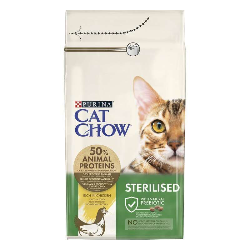Сухий корм для котів Purina Cat Chow Sterilised з куркою - 8