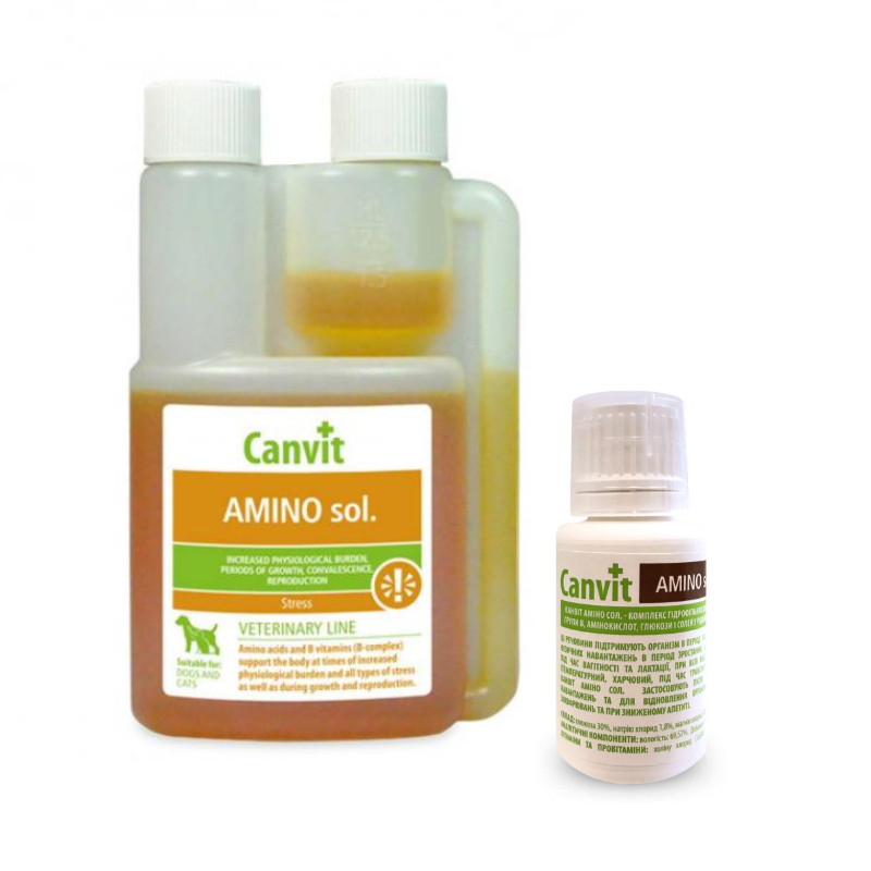 Імуномодулятор для всіх видів тварин Canvit Biofaktory Аміносол, 30мл - 2