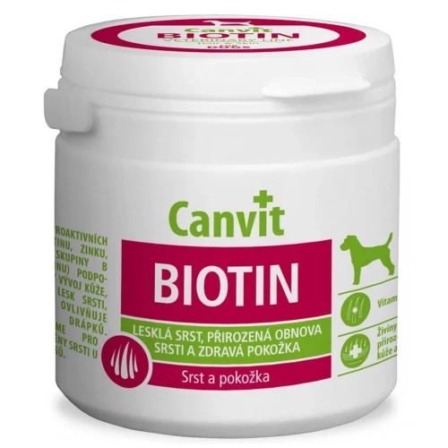 Вітамінна добавка для собак Canvit Biotin Maxi для собак, для відновлення шерсті під час линьки, 230 - 1