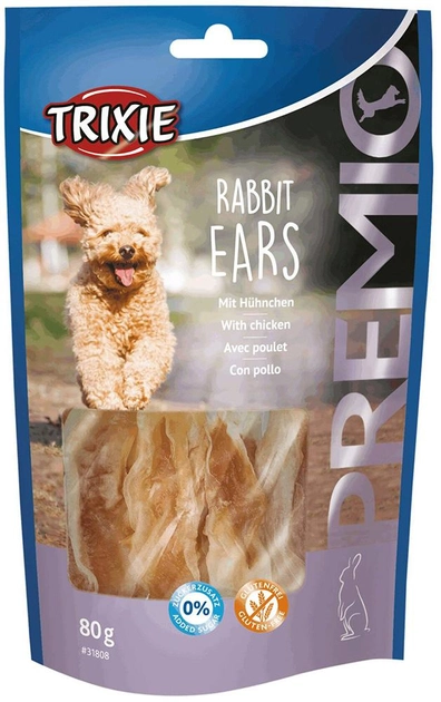 Ласощі для собак Trixie Premio Rabbit Ears, 80г - 1
