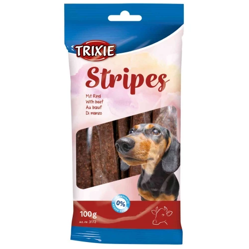 Ласощі для собак Trixie Stripes Light, з яловичиною 100гр (10шт) - 1